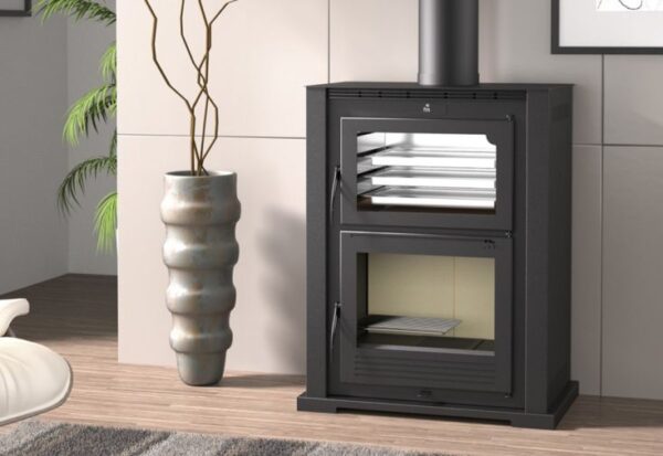 Poêle à bois double combustion avec four intégré 9,5 kW – HL-100